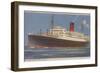 View of the Cunard R.M.L. Franconia Cruise Ship-Lantern Press-Framed Art Print