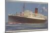 View of the Cunard R.M.L. Franconia Cruise Ship-Lantern Press-Mounted Art Print