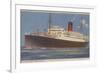 View of the Cunard R.M.L. Franconia Cruise Ship-Lantern Press-Framed Art Print