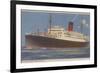 View of the Cunard R.M.L. Franconia Cruise Ship-Lantern Press-Framed Premium Giclee Print