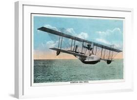 View of the Curtiss Sea Gull Airplane-Lantern Press-Framed Art Print