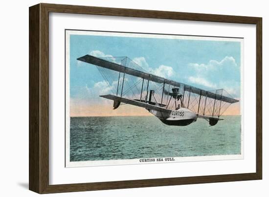 View of the Curtiss Sea Gull Airplane-Lantern Press-Framed Art Print