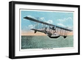 View of the Curtiss Sea Gull Airplane-Lantern Press-Framed Art Print