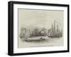 View of the Custom-House of London and the Thames-null-Framed Giclee Print