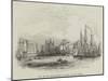 View of the Custom-House of London and the Thames-null-Mounted Giclee Print