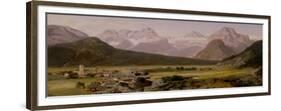 View of the Dachstein Massif, 19Th Century (Oil on Panel)-August Albert Zimmermann-Framed Premium Giclee Print