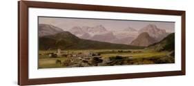 View of the Dachstein Massif, 19Th Century (Oil on Panel)-August Albert Zimmermann-Framed Giclee Print