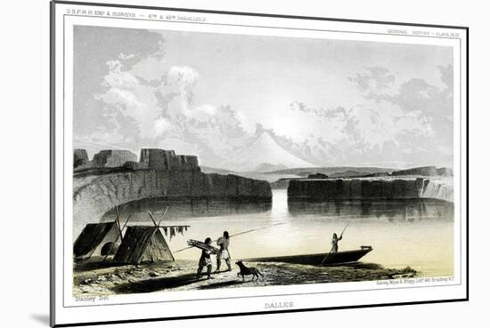 View of the Dalles River on 12 November 1853-Thomas H. Ford-Mounted Giclee Print