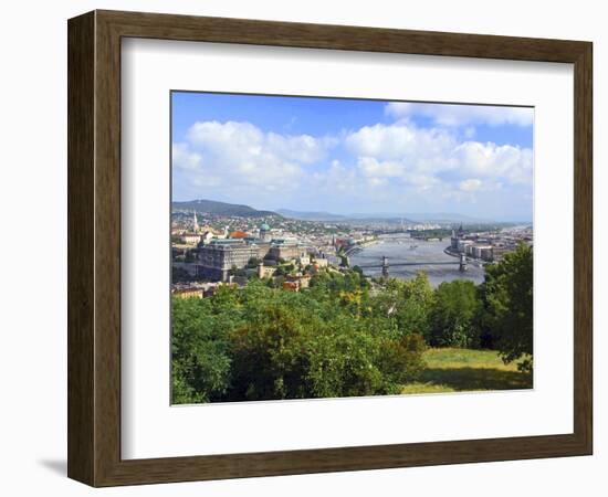 View of the Danube River, Budapest, Hungary-Miva Stock-Framed Photographic Print