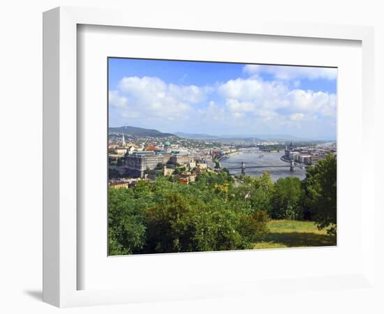 View of the Danube River, Budapest, Hungary-Miva Stock-Framed Photographic Print