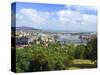 View of the Danube River, Budapest, Hungary-Miva Stock-Stretched Canvas