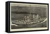 View of the Deck of a First Class Battleship-null-Framed Stretched Canvas