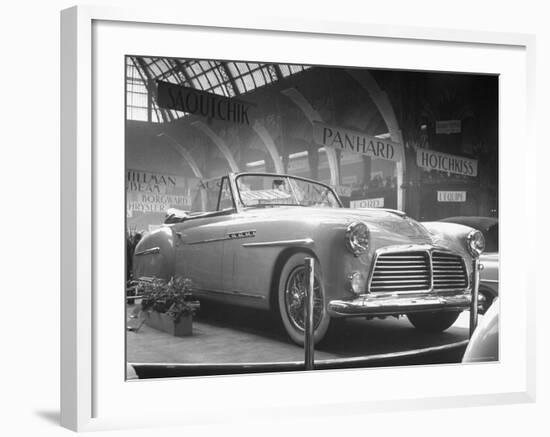 View of the Delahaye, Seen at the Paris Auto Show-Gordon Parks-Framed Photographic Print