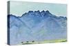 View of the Dents-Du-Midi from Champéry-Ferdinand Hodler-Stretched Canvas