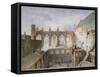 View of the Destruction of St Stephen's Chapel, Palace of Westminster, London, 1834-John Taylor-Framed Stretched Canvas