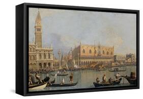 View of the Doge's Palace in Venice, before 1755-Canaletto-Framed Stretched Canvas