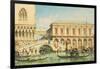 View of the Doge's Palace, the Bridge of Sighs and the Prison-Giovanni Grubacs-Framed Giclee Print