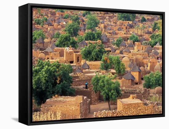 View of the Dogon Village of Songo, Mali-Janis Miglavs-Framed Stretched Canvas