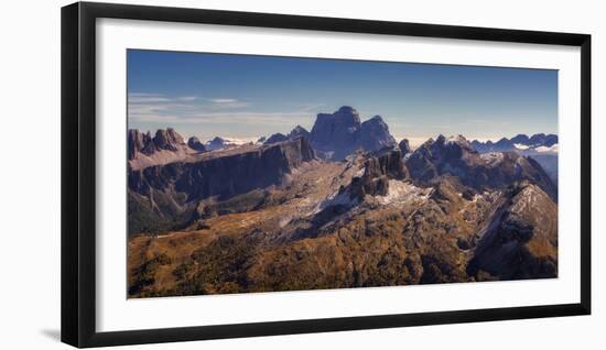 View of the Dolomites from the top of Monte Lagazuoi, Dolomites, Italy-Karen Deakin-Framed Photographic Print