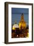 View of the Dome of the Frauenkirche at Night, Dresden, Saxony, Germany, Europe-Miles Ertman-Framed Photographic Print