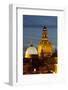 View of the Dome of the Frauenkirche at Night, Dresden, Saxony, Germany, Europe-Miles Ertman-Framed Photographic Print