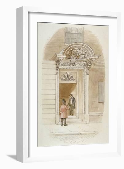 View of the Doorway of No 4 Mincing Lane, City of London, 1840-James Findlay-Framed Giclee Print