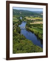 View of the Dordogne River, Bastide Town of Domme, Les Plus Beaux Villages De France, Dordogne, Fra-Peter Richardson-Framed Photographic Print