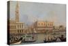 View of the Ducal Palace in Venice-Canaletto-Stretched Canvas