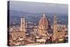 View of the Duomo and Palazzo Vecchio-null-Stretched Canvas