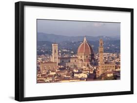 View of the Duomo and Palazzo Vecchio-null-Framed Giclee Print