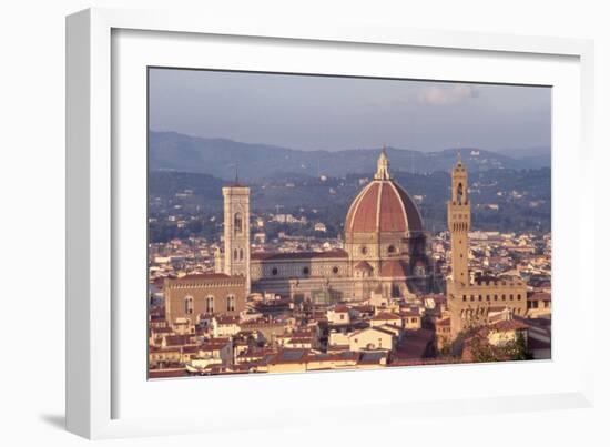 View of the Duomo and Palazzo Vecchio-null-Framed Giclee Print