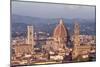View of the Duomo and Palazzo Vecchio-null-Mounted Giclee Print