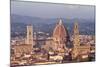 View of the Duomo and Palazzo Vecchio-null-Mounted Giclee Print