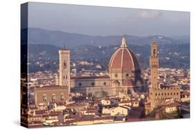 View of the Duomo and Palazzo Vecchio-null-Stretched Canvas