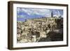 View of the Duomo and the Sassi of Matera, from the Cliffside, Basilicata, Italy, Europe-Olivier Goujon-Framed Photographic Print