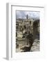 View of the Duomo and the Sassi of Matera, from the Cliffside, Basilicata, Italy, Europe-Olivier Goujon-Framed Photographic Print