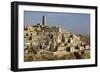 View of the Duomo and the Sassi of Matera, from the Cliffside, Matera, Basilicata, Italy, Europe-Olivier Goujon-Framed Photographic Print