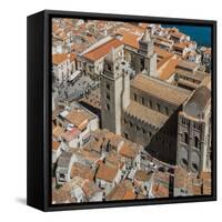 View of the Duomo (Cathedral) from the Rocca (Fortress)-Massimo Borchi-Framed Stretched Canvas