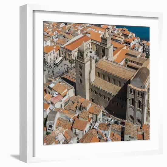 View of the Duomo (Cathedral) from the Rocca (Fortress)-Massimo Borchi-Framed Photographic Print