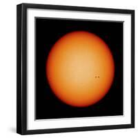 View of the Earth-Facing Surface of the Sun Showing a Few Small Sunspots-null-Framed Photographic Print