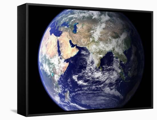 View of the Earth from Space Showing the Eastern Hemisphere-Stocktrek Images-Framed Stretched Canvas