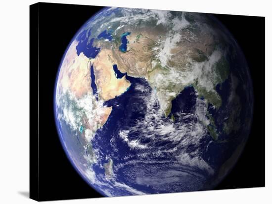 View of the Earth from Space Showing the Eastern Hemisphere-Stocktrek Images-Stretched Canvas
