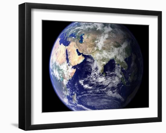 View of the Earth from Space Showing the Eastern Hemisphere-Stocktrek Images-Framed Premium Photographic Print