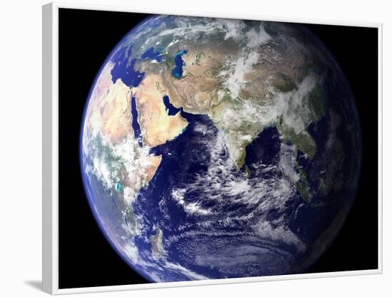 View of the Earth from Space Showing the Eastern Hemisphere-Stocktrek Images-Framed Photographic Print