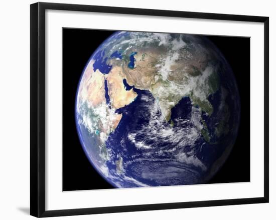 View of the Earth from Space Showing the Eastern Hemisphere-Stocktrek Images-Framed Photographic Print