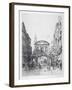 View of the East Side of Temple Bar, London, 1877-Alfred-Louis Brunet-Debaines-Framed Giclee Print