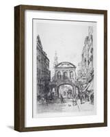 View of the East Side of Temple Bar, London, 1877-Alfred-Louis Brunet-Debaines-Framed Giclee Print