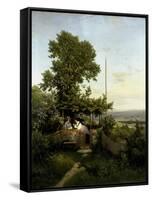 View of the Elbe Valley-Eduard Leonhardi-Framed Stretched Canvas