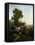 View of the Elbe Valley-Eduard Leonhardi-Framed Stretched Canvas