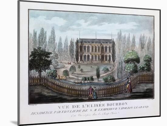 View of the Elysee Bourbon-Chapuy and Toussaint-Mounted Giclee Print